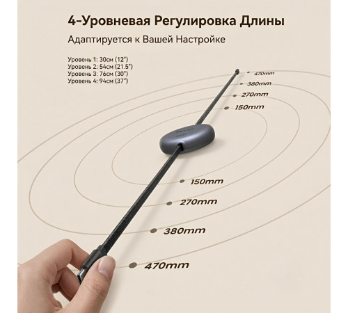 Кабель для зарядки (выдвижная рулетка) | Type-C | 100W | Ugreen L309 Nexode | 1 метр